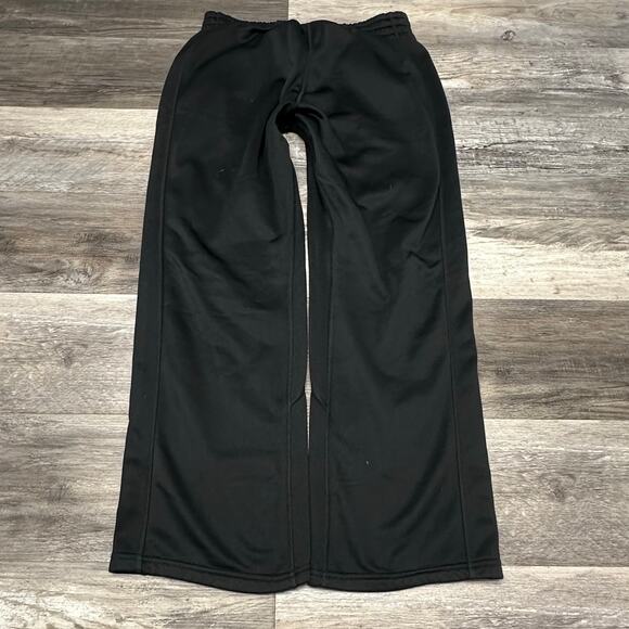 Nike DriFit Black Womens L Gray‎ Swoosh Athletic Polyester Running Track Pants - Picture 1 of 11